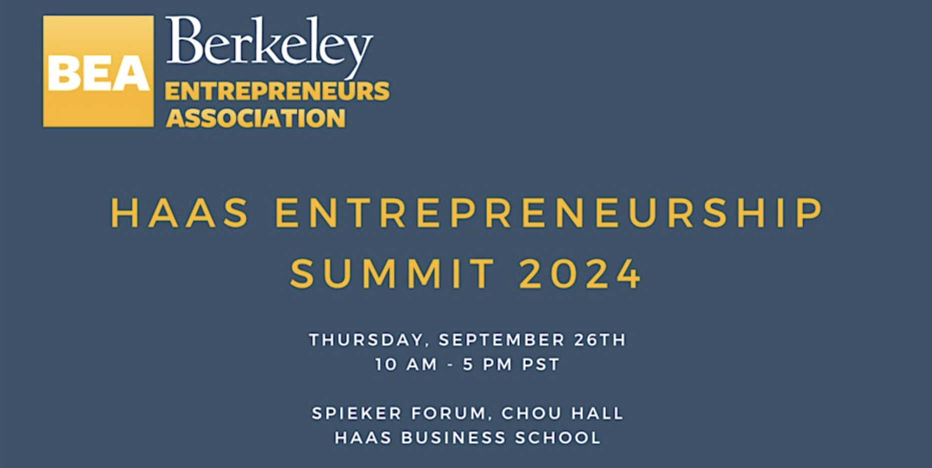 Haas Entrepreneurship Summit